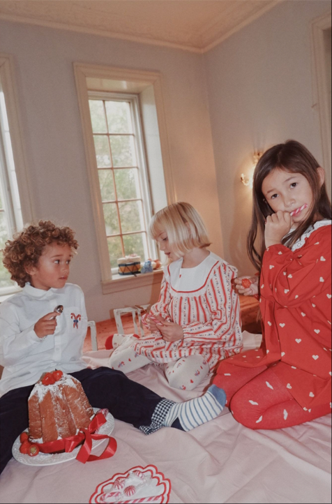 Ellen Dress Poppy Red/soft White 3